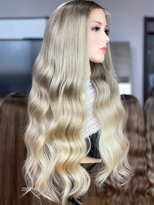 Pelucas naturales de pelo humano sin pegamento HD 13x5, pelucas con encaje frontal, pelucas de cabello humano Rubio balayage con pelos de bebé - Product Image 2