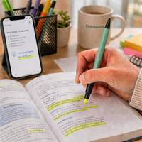 Stylo bille fluorescent à double pointe sensible au toucher 3 en 1, surligneur coloré rotatif pour écrans tactiles