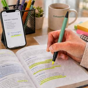 ปากกาลูกลื่นแบบสองหัว 3 in 1 แบบสัมผัสหน้าจอได้ พร้อมปากกา<span class=keywords><strong>ไฮ</strong></span><span class=keywords><strong>ไล</strong></span><span class=keywords><strong>ท์</strong></span>หลาก<span class=keywords><strong>สี</strong></span>แบบหมุนได้สำหรับหน้าจอสัมผัส - Product Image 4
