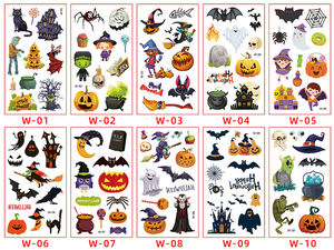 Impermeable <span class=keywords><strong>bruja</strong></span> fantasma sangre fluorescencia temporal Halloween tatuaje para niños - Product Image 2