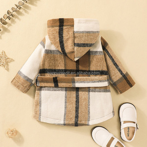 High Street Long Sweat à capuche en laine pour filles Veste en tweed à carreaux pour enfants de 2 à <span class=keywords><strong>14</strong></span> <span class=keywords><strong>ans</strong></span> - Product Image 3