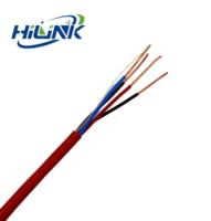 Cable de Alarma contra Incendios UL1424 Sin Blindaje FPLR 4C 1.00mm Cobre Desnudo PVC Rojo LSZH, Temperatura Nominal 80°C para Comunicación de Seguridad