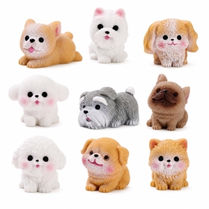 Vente en gros d'ornements pour chiens assortis, mini-animaux en résine, figurines d'animaux miniatures, statues d'animaux pour la décoration de la maison, cadeaux - Product Image 1