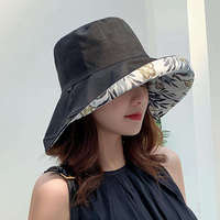 Sombrero de Sol de Ala Ancha para Mujer, Estilo Coreano, Reversible, Artístico, Versátil, para Viajes, Primavera-Verano