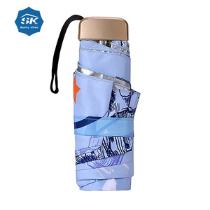 ร่มพกพาขนาดเล็กคุณภาพสูงปี 2023 พร้อมลายปักชื่อย่อ - แบบพับได้ ใช้งานด้วยมือ ดีไซน์ทันสมัย Sunny Kinte SK-0133 อลูมิเนียม+โลหะ+ - Product Image 3