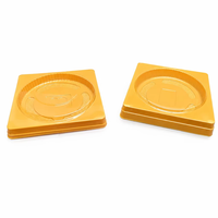 Scatola per Mooncake in Plastica PET con Logo Personalizzato, Base Dorata e Finestra Trasparente, Contenitore per Dessert OEM
