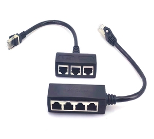 Splitter RJ45 all'ingrosso, connettore Ethernet RJ45 da <span class=keywords><strong>1</strong></span> maschio a <span class=keywords><strong>3</strong></span> femmine, adattatore per cavo di prolunga di rete, spina di rete - Product Image 1
