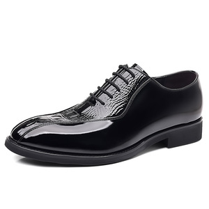 2025 diseño de moda con cordones puntiagudos Zapatos de vestir formales de lujo zapatos de cuero genuino para hombres - Product Image 5