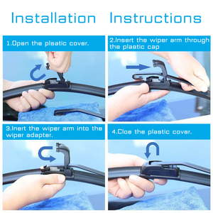 Essuie-glaces universels personnalisés pour Toyota Prius, sans cadre, multifonctionnels, lame réflexe - Product Image 5