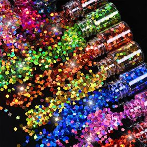 12 Colors Holographic Iridescent Autumn Maple Leaf Nail Glitter <b>Sequins</b> Nail <b>Art</b> Flakes for Nails Decoration - Product Image 4