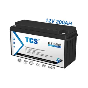 TCS Euro Solar-Lithium-Ionen-Zelle 12 V Golfwagen Lifepo4 Must 200 ah Premium-Batterie