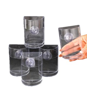 Aquarium Feeder Transparent Semicircular <b>Plastic</b> With Suction Cup For <b>Fish</b> Feeding <b>Tank</b> - Product Image 5