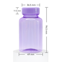 Bouteilles d'emballage cylindriques en plastique PET recyclé, couleur personnalisable, avec bouchon à clapet, sérigraphie, 150 ml