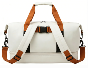 Custom Logo Women Canvas Gym Fitness Duffel <b>Bag</b> Travel Tote Shoes Compartment Weekender Overnight Tote Large Capacity Travel <b>Bag</b> - Product Image 3