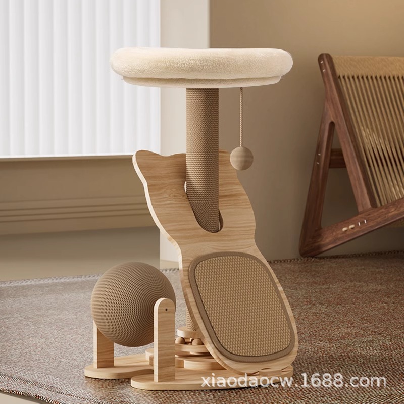 [meow star treasure box, solid wood fun park] cat nest
