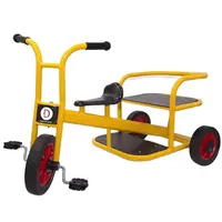 גבוהה באיכות מושב כפול תלת אופן אופני ילדים תלת אופן לילדי שני מושב מתכת צעצוע תאום חדש דגם Triciclo לרכב על רכב