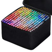 Ensemble de marqueurs professionnels pour artistes avec logo personnalisé, 262 couleurs, grand sac de rangement, stylos à dessin pour la création d'anime et de graffitis