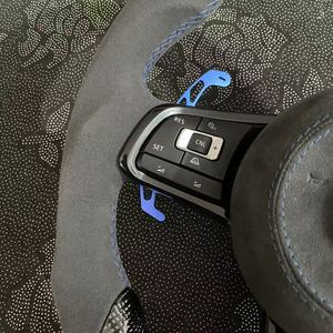 Volante de Fibra de Carbono y Alcántara para Interior de Coche, para VW Golf 5/6/7/8 GTI GTD GTE Polo <span class=keywords><strong>GT</strong></span> R MK5/6/7/8 con LED, Plug and Play - Product Image 3