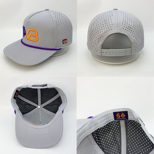 หมวกเบสบอล Gorras หมวกเบสบอลปักลายตัวอักษร5แผงกันน้ำมีโครงสร้างเชือกวิ่งกีฬากำหนดได้เอง - Product Image 2