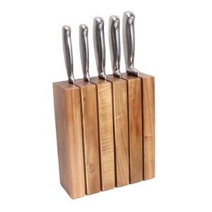 Organizzatore di coltelli in legno di Acacia inserto per <span class=keywords><strong>cassetto</strong></span> <span class=keywords><strong>portacoltelli</strong></span> set di coltelli <span class=keywords><strong>da</strong></span> 5 pezzi blocco di legno - Product Image 1