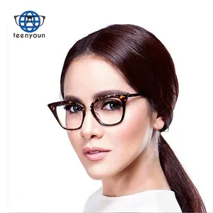 Teenyoun New Fashion Cat Eye Glasses Frames Optical Brand Design Vintage Cat Eye Eyeglasses Frame Women Clear Black Leopard