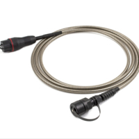 Câble optique blindé extérieur noir 2 fibres SM 4,8 mm de diamètre 9/125 µm G657A2 LSZH avec connecteur Fullax Duplex LC/UPC IP67