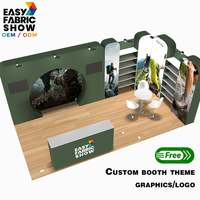 OEM Maßgefertigter Tragbarer Display-Stand mit Rundwand für Outdoor-Events von Bekleidungsmarken