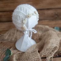 Accessoires de photographie nouveau-né tricot bébé casquette Style arabe chapeau avec diamant infantile Photo Studio accessoire de tir