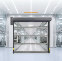 Porte rapide automatique à induction radar avec cellule photoélectrique, en PVC transparent, sur mesure pour usine