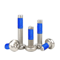 Vis à tête cylindrique Torx résistantes à l'inviolabilité Boulons à bouton de filetage en acier inoxydable 304 avec boulons à tête cylindrique adhésifs bleus