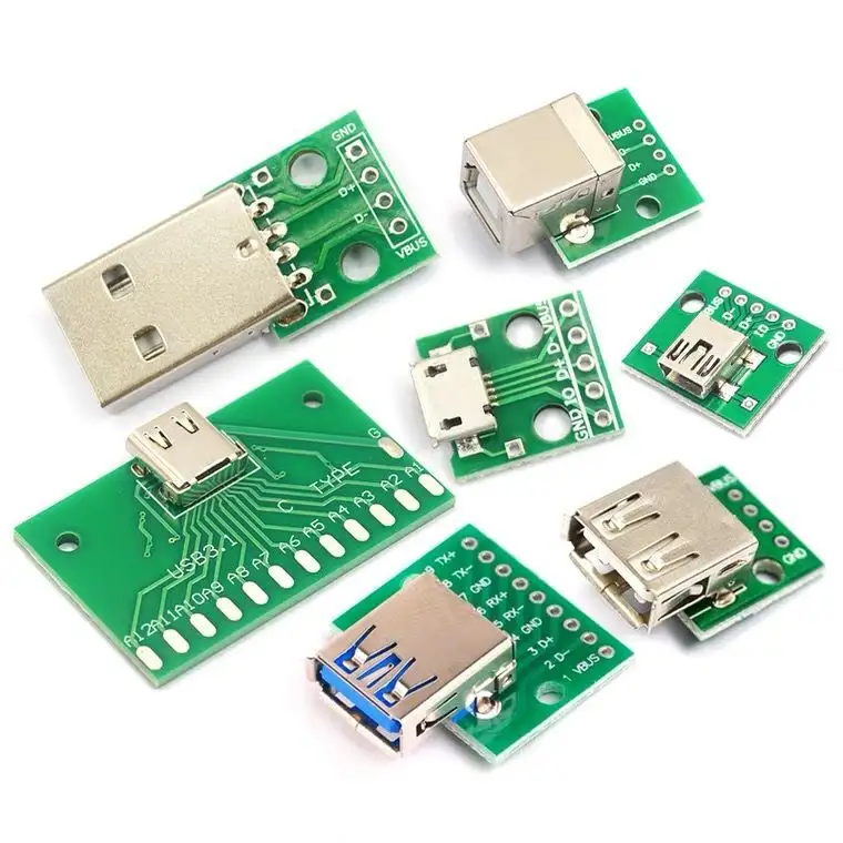 USB throw-over 2.0 3.0 Female base Male MICRO conversion board type-c module power supply