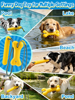 Jouet pour chien en mousse durable avec trou et jouets à mâcher flottants pour animaux de compagnie, jouets pour chiens agressifs, jeu aquatique et apport