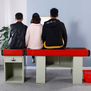 Registratore di Cassa Commerciale Rosso Brillante con Cassetto Portaoggetti Integrato e Armadietto Aperto per Piccoli Negozi di Alimentari e Minimarket - Product Image 3
