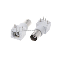 Conector Hembra Q9 BNC Blanco para Conexión de Video, Conector Hembra Horizontal para Panel Q9, Nuevo