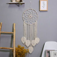 Attrape-rêve en macramé avec hibou et lune, décor de salle Boho, pour filles, vente en gros, macramé mural, attrape-rêve