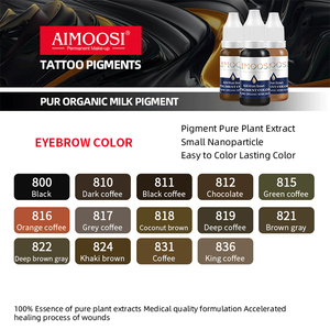 Aimoois-pigmento microblading profesional para <span class=keywords><strong>cejas</strong></span> y labios, tinta de tatuaje, pigmentos de maquillaje Orgánico permanente - Product Image 4