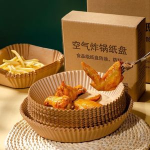 Doublure en papier jetable pour friteuse à air antiadhésive, doublures en papier sulfurisé pour friteuse à air résistant à l'huile, papier de cuisson Airfryer étanche à l'eau