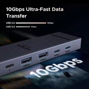 Ugreen 6 in 1 USB C HUB 10Gbps 4K 60Hz USB3.2 HDMI PD100W แยก USB สำหรับแล็ปท็อป MacBook <span class=keywords><strong>Pro</strong></span> Air <span class=keywords><strong>iPad</strong></span> Android Docking Station - Product Image 4