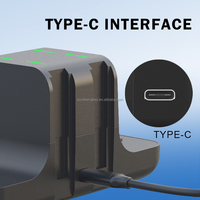Station de charge multifonctionnelle 6 en 1 pour 4 Joy-Con + 2 ports Type-C en ABS pour NS Switch, chargeur de manettes NS Pro, accessoire de station de charge