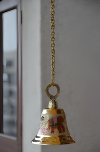 Handmade Brass <b>Small</b> Designer Hanging Pooja <b>Bell</b> Decorative Religious <b>Bell</b> for Temple Home and Prayer Room Use - Product Image 2