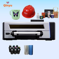 Impresora QINYU tx800 de doble cabezal de un solo paso PLOTER holográfico uvdtf transferencia A2 cristal UV A3 DTF impresora