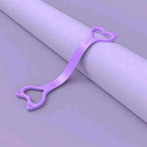Cinturón de Yoga Elástico para Mujer, Diseño Abierto en Espalda y Hombros, Diseño de Ocho Caracteres, Material TPE, Entrenamiento Físico, Uso en Casa, Cuerda de Tracción - Product Image 4