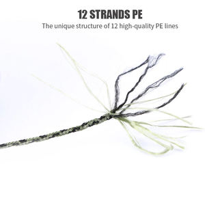Selco <span class=keywords><strong>12</strong></span> brins armure <span class=keywords><strong>d</strong></span>-tresse 100 mètres camouflage tressé PE ligne de poisson ligne de pêche à la carpe pour la pêche à la carpe tresse ligne de crochet - Product Image 3