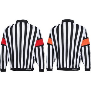 Jersey de Árbitro de Hockey sobre Hielo Ealer, Manga Larga, Rayado, Secado Rápido, Unisex, Adulto, Sublimado, Cuello Camisero - Product Image 1