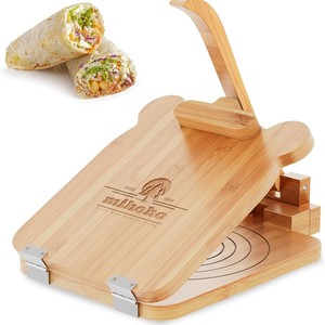 Presse à tortillas en bois Mihola pour tortillas maison, planche à pâtisserie écologique - Product Image 1