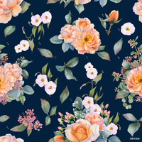 Los más vendidos Último Koshibo Crepe Pretty Floral Gasa Crepe Poliéster Tela para Vestido Material