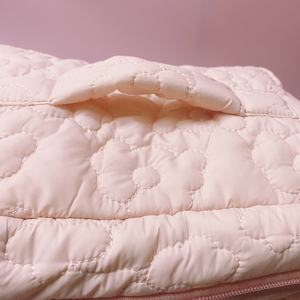 28*17*15cm Rose Mignon Beauté Sac De Rangement Voyage Portable Doux Fleurs Main Maquillage Sac Puffy Rembourré Cosmétique Sac - Product Image 4