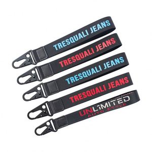 Custom Logo <b>Lanyard</b> Wrist Keychain <b>Lanyard</b> Woven Embroidered Short Keychain <b>Lanyards</b> With Logo Custom Eagle Hook - Product Image 2