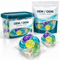 Capsules de lessive liquide 8g à 6 compartiments, emballage personnalisé, OEM, marque privée, pour les marques de produits de lavage au détail