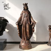 Vente directe d'usine Décoration religieuse d'extérieur Statue antique en bronze de la Vierge Marie tenant l'enfant Jésus Sculpture Pietà BSDD-15